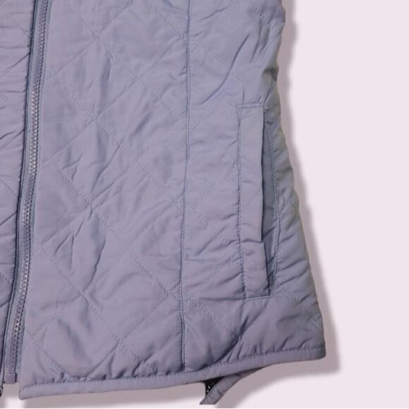 𝅺Bit & Bridle Reversible Blue and Black Quilted Puffer Women's Vest, Size Small - Picture 8 of 10